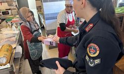 Jandarmadan kadın esnafa KADES bilgilendirmesi