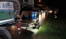 ASAT ekipleri yağmur suyu hatlarını temizliyor
