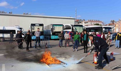 Kepez Belediyesi personeline yangın eğitimi