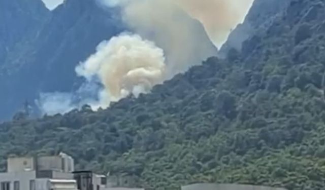 Antalya’da dağlık alanda orman yangını