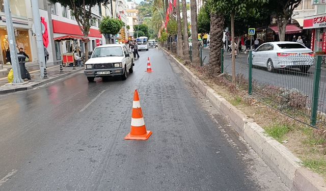 Yola dökülen meyveler kazaya davetiye çıkardı